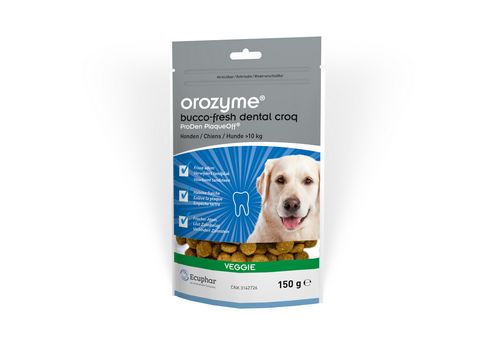ecuphar Orozyme® Bucco-Fresh Dental Croq für Hunde und Katzen 150 g ecuphar Orozyme® Bucco-Fresh Dental Croq für Hunde und Katzen 150 g
