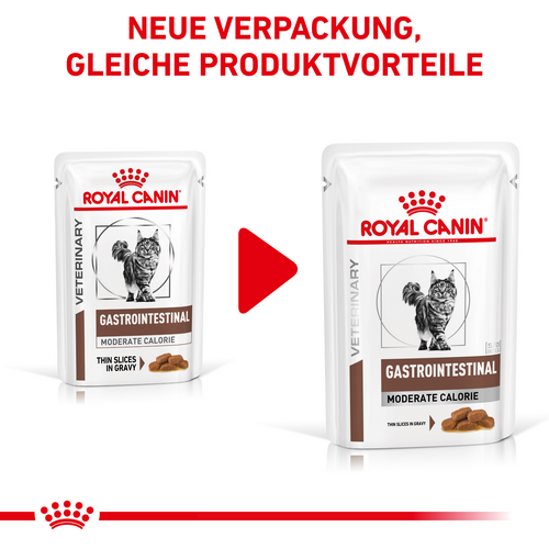 Royal Canin GASTROINTESTINAL MODERATE CALORIE Feine Stückchen in Soße