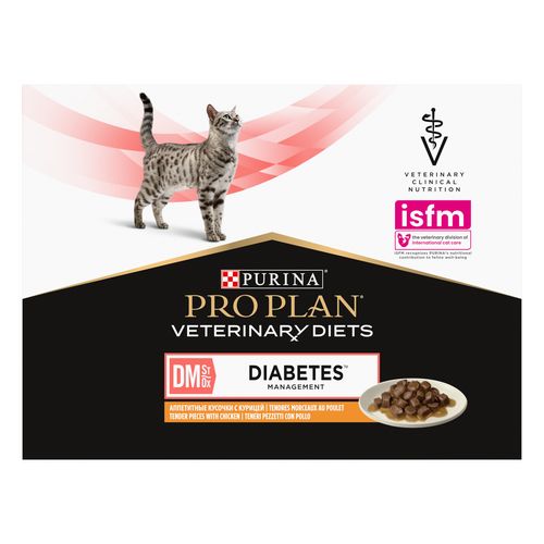 Purina - Veterinary Diets - DM DIABETES MANAGEMENT - HUHN - Katze - 10 x 85 g