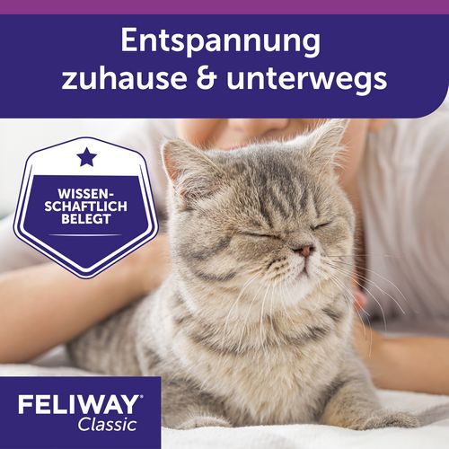 FELIWAY Classic Transport Spray 60ml - punktuell gegen Kratz- & Harnmarkieren von Katzen