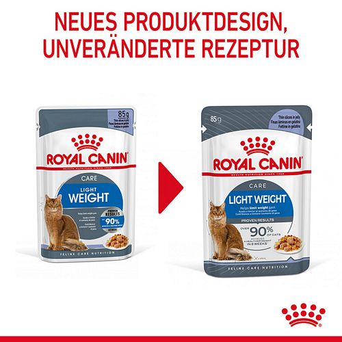 Royal Canin LIGHT WEIGHT in Gelee Nassfutter für zu Übergewicht neigenden Katzen