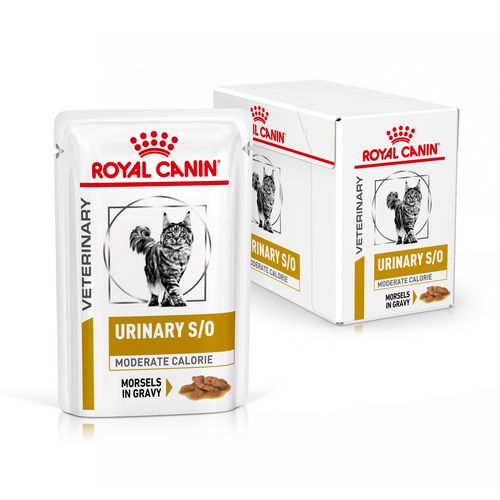 Royal Canin Veterinary URINARY S/O MODERATE CALORIE Nassfutter für Katzen 12 x 85 g