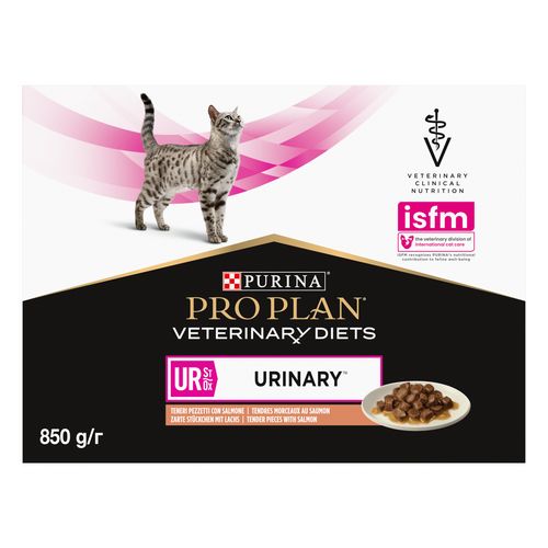 PURINA Pro Plan Veterinary Diets UR URINARY - Frischebeutel LACHS 10 x 85g - KATZE