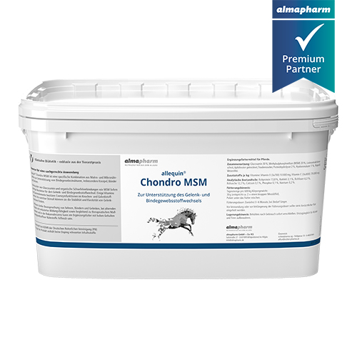 Allequin Chondro MSM Ergänzungsfuttermittel für das Pferd zur Unterstützung der Gelenke von almapharm 3kg