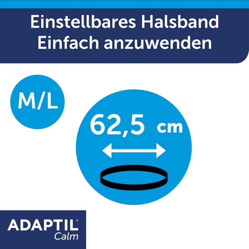 ADAPTIL® Calm Halsband - Anti Stress Erziehungshalsband für mittelgroße & große Hunde