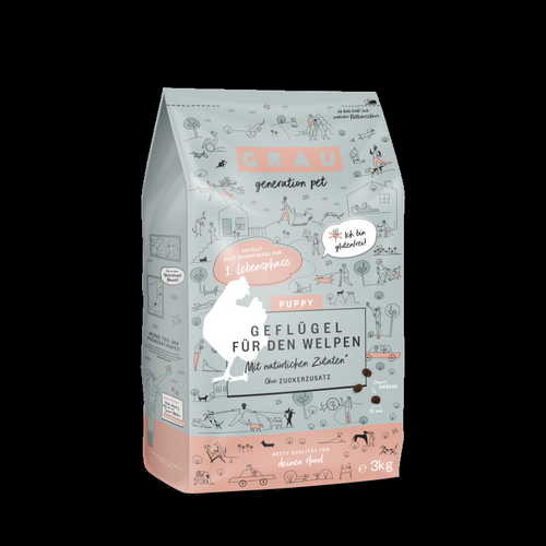 Grau Trockenfutter - HUND - PUPPY GEFLÜGEL