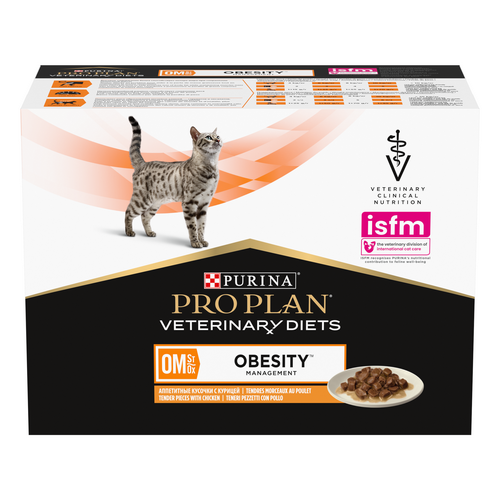 Purina PRO PLAN Veterinary Diets OM OBESITY MANAGEMENT Frischebeutel HUHN 10 x 85 g