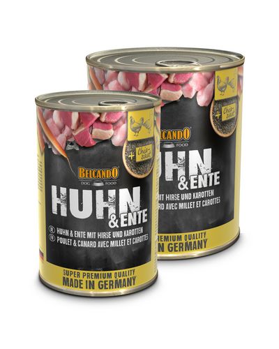 Belcando - Hundefutter - Chia Saat - HUHN und ENTE mit HIRSE und KAROTTE Dosen