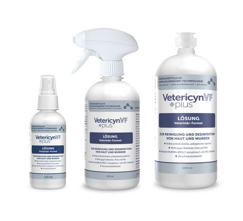 Vetericyn VF +Plus Lösung für Tiere mit beschädigter Haut von ecuphar