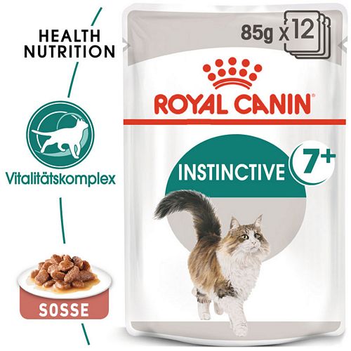Royal Canin INSTINCTIVE 7+ Nassfutter in Soße für ältere Katzen