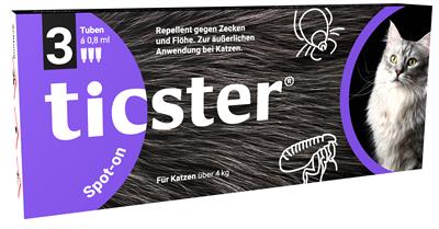 TICSTER Spot-on Lösung für Katzen 4 - 8 kg 3 x 0,8 ml