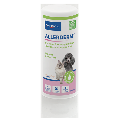 Virbac - ALLERDERM SCHAMPOO für TROCKENE und SCHUPPIGE HAUT - 250 ml