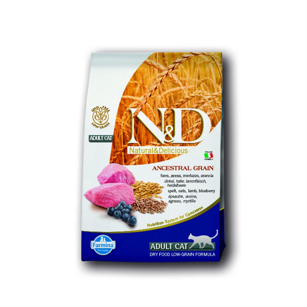 Farmina Natural & Delicious Low Grain Cat Adult Lamb + Blueberry Trockenfutter