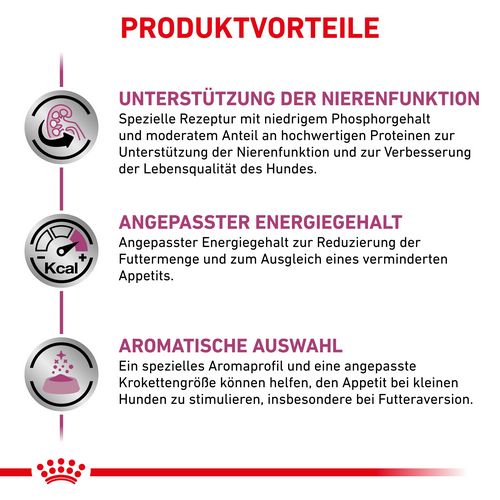 Royal Canin Veterinary RENAL SMALL DOGS Trockenfutter Vorteile