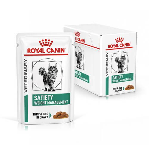 Royal Canin Veterinary SATIETY WEIGHT MANAGEMENT Nassfutter für Katzen Box