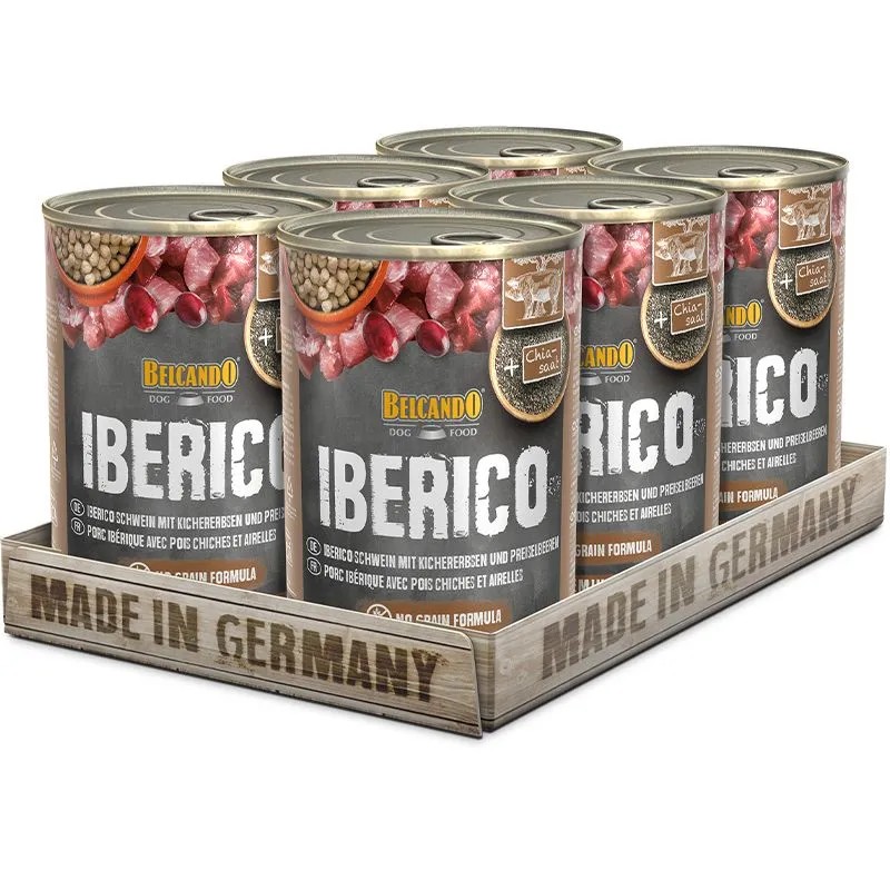 Belcando - Hundefutter - Chia Saat - IBERICO mit KICHERERBSEN - 6 x 400 g