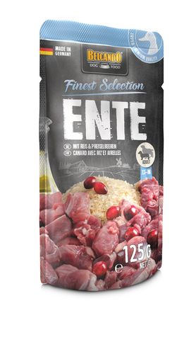 Belcando - Hundefutter - Finest Selection - ADULT - ENTE mit REIS und PREISELBEEREN - 125 g