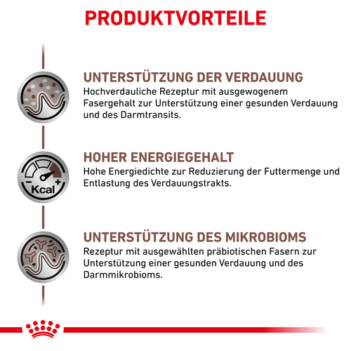 Royal Canin GASTROINTESTINAL Mousse Nassfutter für Hunde Vorteile