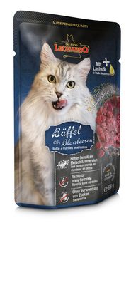 Leonardo - Katzenfutter - Finest Selection - BÜFFEL & BLAUBEERE - 16 x 85 g