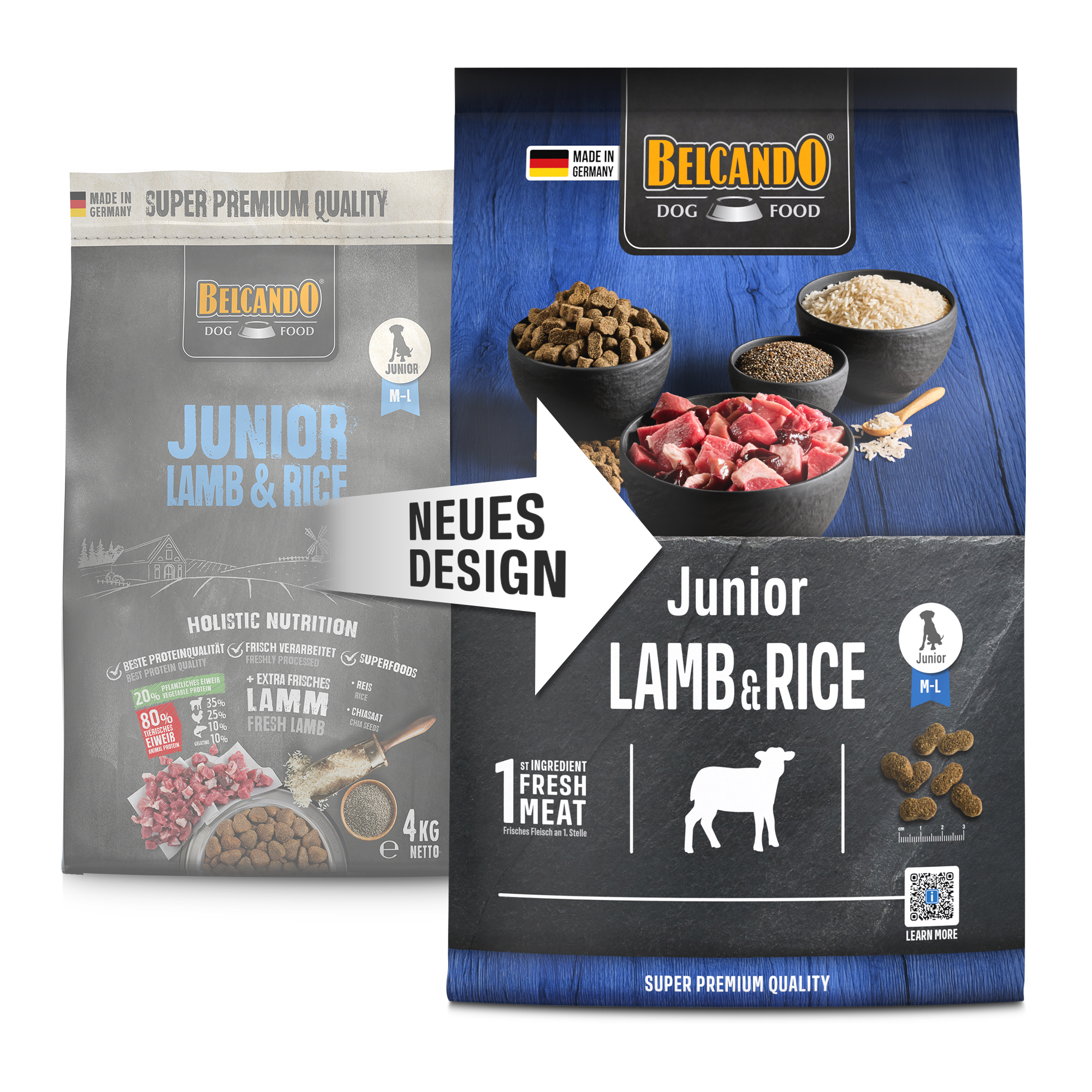 Belcando - JUNIOR - 4 kg - Hundefutter LAMB & RICE