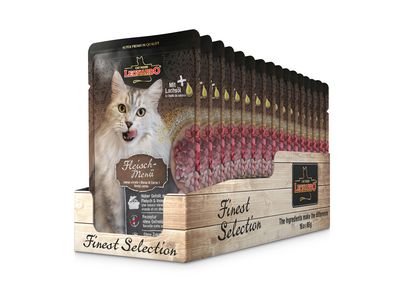 Leonardo - Katzenfutter - Finest Selection - FLEISCHMENÜ - 16 x 85 g