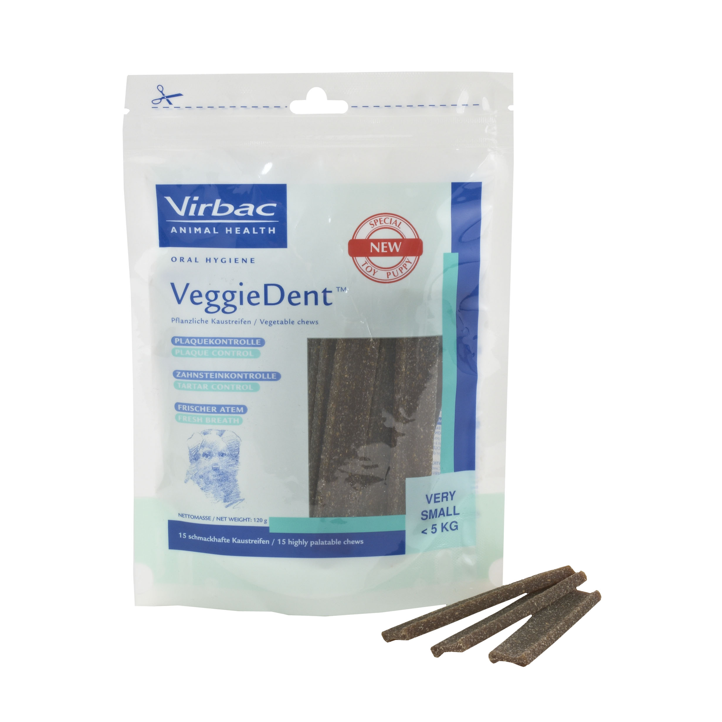 Virbac VeggieDent vegetarische Kaustreifen für Hunde