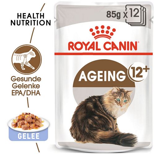 Royal Canin AGEING 12+ in Gelee Nassfutter für ältere Katzen Royal Canin AGEING 12+ in Gelee Nassfutter für ältere Katzen