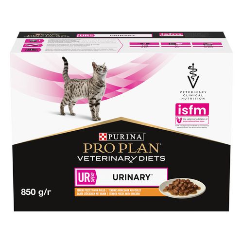 Purina PRO PLAN Veterinary Diets UR URINARY KATZE Frischebeutel HUHN 10 x 85 g