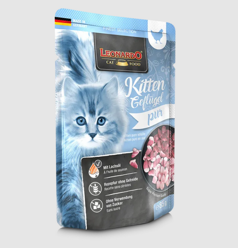 Leonardo - Katzenfutter - Finest Selection - KITTEN - GEFLÜGEL - 16 x 85 g
