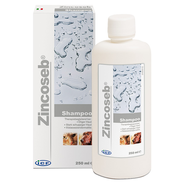 Zincoseb Shampoo 250 ml für Tiere bei Hauterkrankungen von Livisto