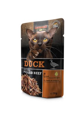 Leonardo - Katzenfutter - DUCK + extra pulled Beef - 16 x 70 g