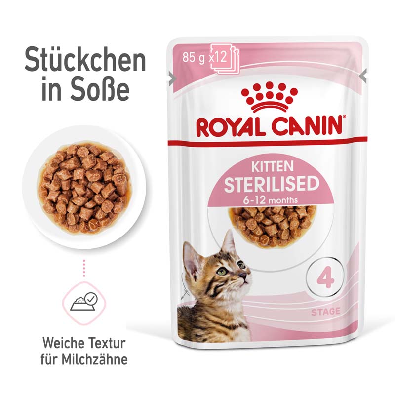 Royal Canin Kitten Sterilised Gravy 12 x 85 g