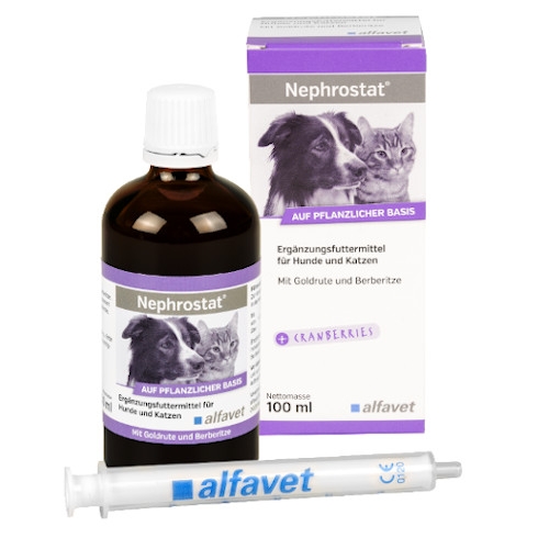Nephrostat 100ml bei Harnproblemen für Hunde und Katzen von alfavet