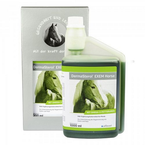 DermaSterol EXEM Horse 1000ml Ergänzungsfuttermittel zur Unterstützung von Hufen und Haut von alfavet