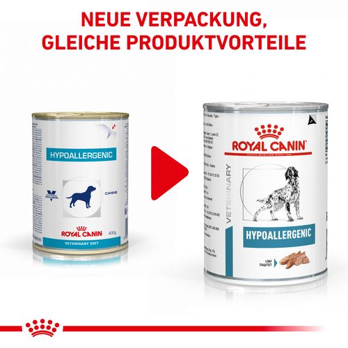 Royal Canin Veterinary HYPOALLERGENIC Mousse Nassfutter für Hunde 12 x 400 g