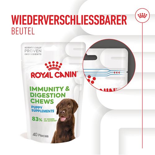 Royal Canin - IMMUNITY & DIGESTION CHEWS PUPPY SUPPLEMENTS Beutel