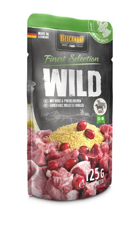 Belcando - Hundefutter - Finest Selection - ADULT - WILD mit HIRSE und PREISELBEEREN - 12 x 125 g