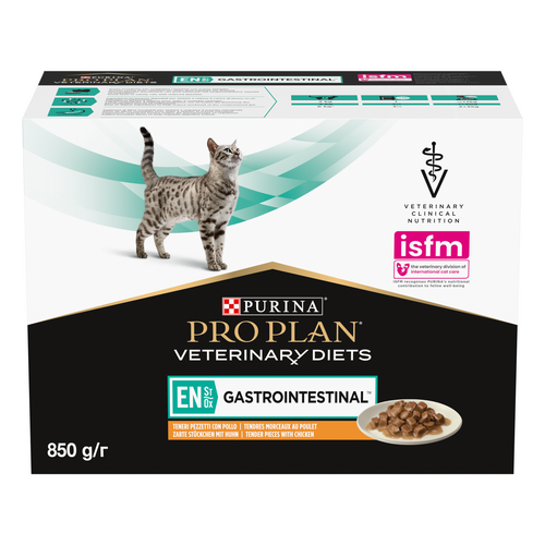 PURINA Pro Plan Veterinary Diets EN GASTROINTESTINAL - Frischebeutel HUHN 10 x 85g - KATZE