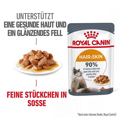 Royal Canin Hair & Skin Katzenfutter nass in Gravy