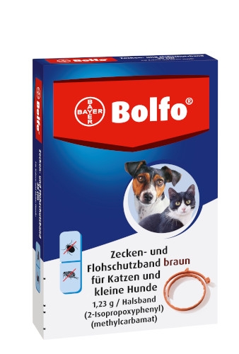 Bayer Bolfo Zecken- und Flohschutzband braun für Katzen und kleine Hunde 35 cm