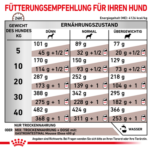 Royal Canin GASTROINTESTINAL Trockenfutter für Hunde 15 kg