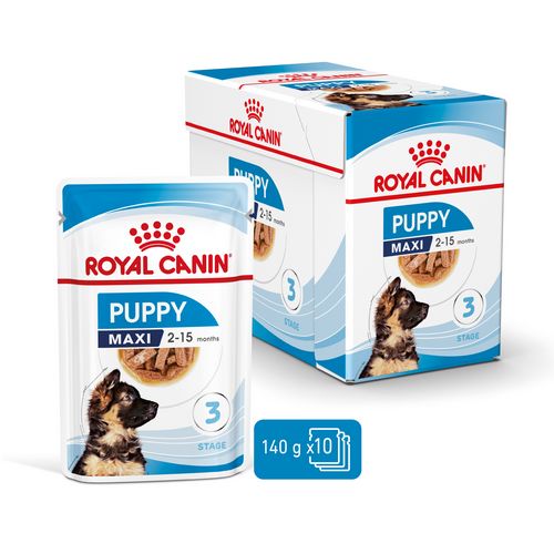 Royal Canin MAXI PUPPY Welpenfutter Nass für große Hunde 10 x 140 g