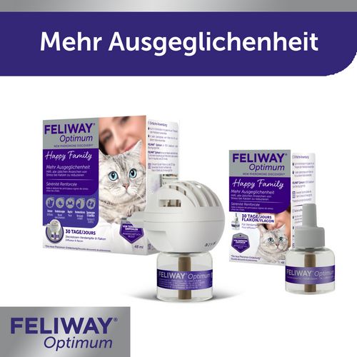 FELIWAY® Optimum Start-Set - Pheromone zur Reduktion von Stressverhalten für glückliche Katzen