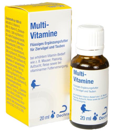 Dechra - Multi-Vitamine für Ziervögel bei Vitaminmangel 20ml