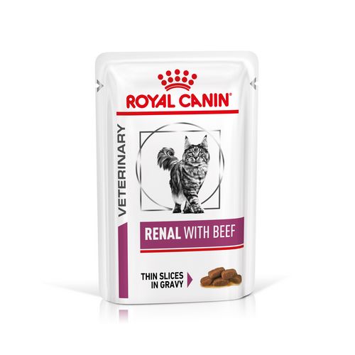 Royal Canin Veterinary RENAL RIND Nassfutter für Katzen 12 x 85 g