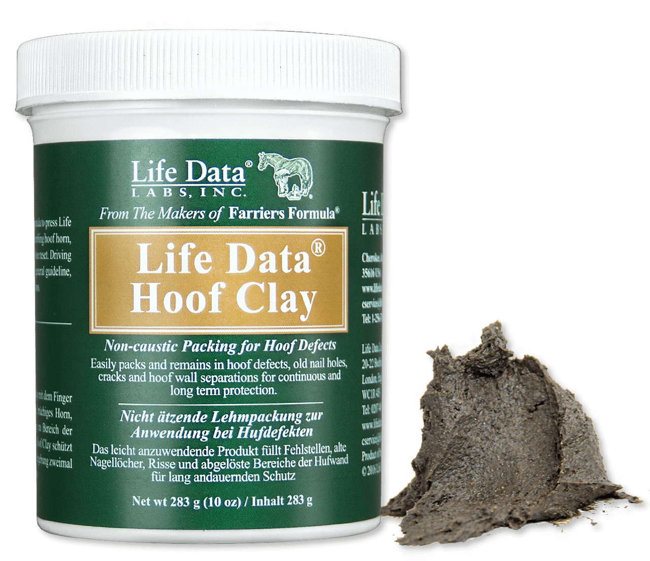 Hoof Clay Hufpackung für Pferde von Life Data