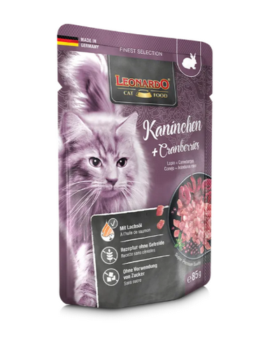 Leonardo - Katzenfutter - Finest Selection - KANINCHEN & CRANBERRIES - 16 x 85 g Leonardo - Katzenfutter - Finest Selection - KANINCHEN & CRANBERRIES - 16 x 85 g