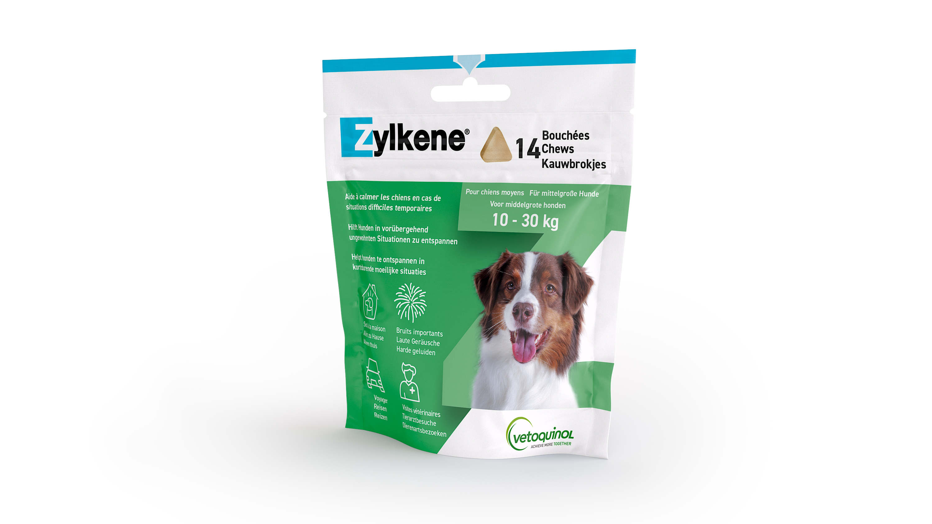 Zylkene Chews 225mg - 14 Chews für mittelgroße Hunde unter 10 - 30kg