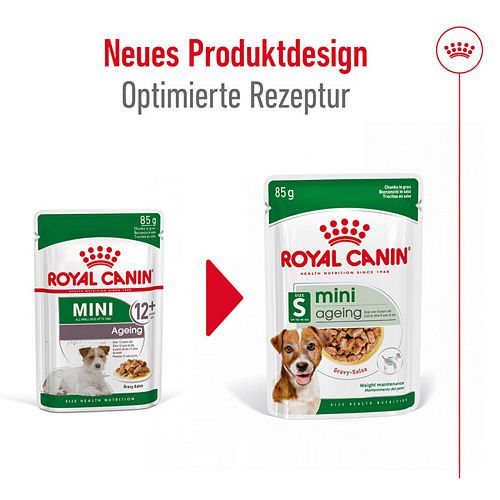 Royal Canin MINI AGEING 12+ - Nassfutter für ausgewachsene kleine Hunde - 12 x 195 g