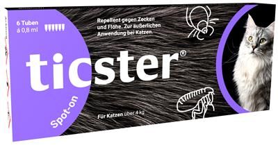 TICSTER Spot-on Lösung für Katzen 4 - 8 kg 6 x 0,8 ml